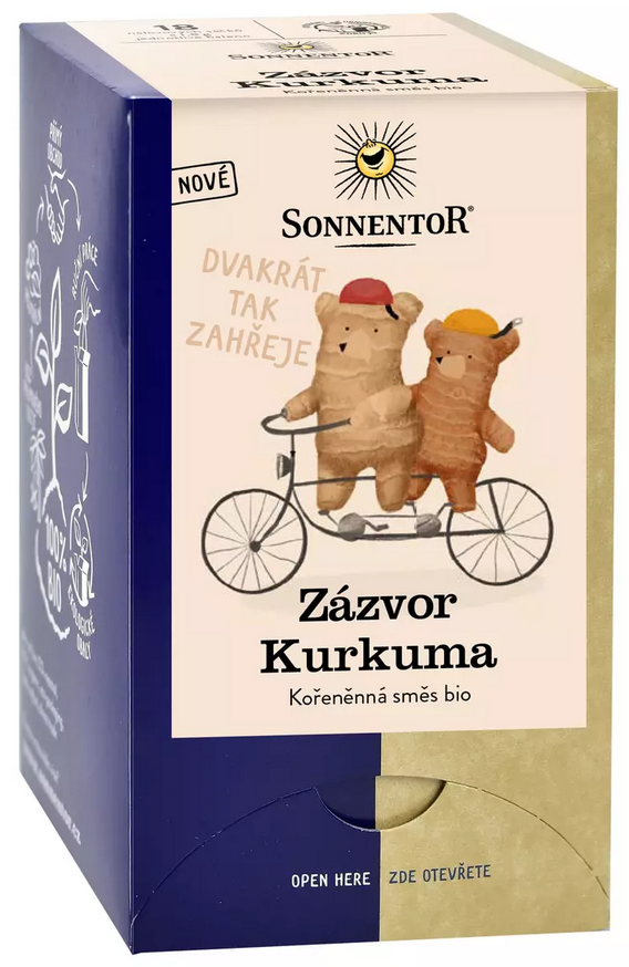 Bio čaj Zázvor Kurkuma porcovaný 32,4g Sonnentor 